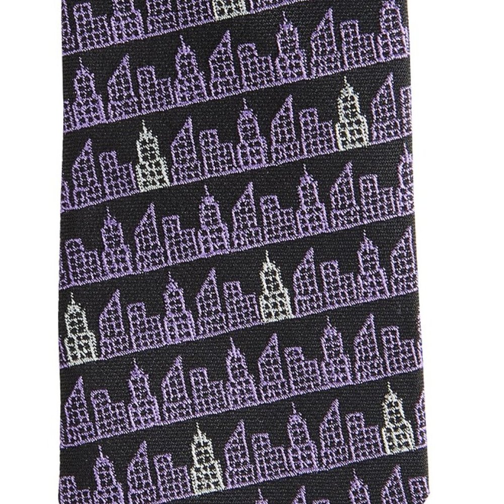 DKNY Big Boys Skyline-Print Tie Silk/Nylon NEW